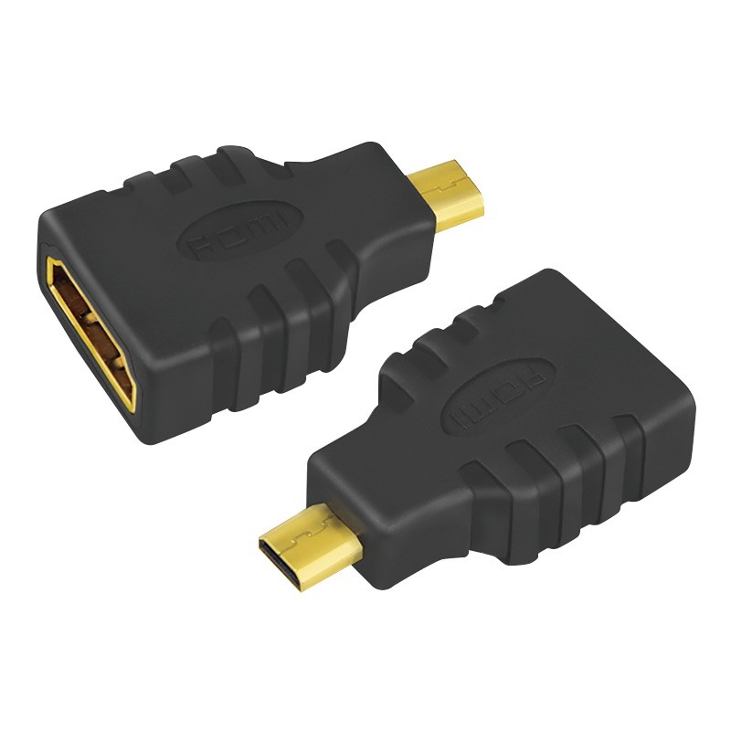 ADAPTOR video LOGILINK, Micro-HDMI (Type D)(T) la HDMI (M), conectori auriti, rezolutie maxima 4K UHD (3840 x 2160) la 30 Hz, ne