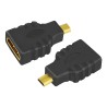 ADAPTOR video LOGILINK, Micro-HDMI (Type D)(T) la HDMI (M), conectori auriti, rezolutie maxima 4K UHD (3840 x 2160) la 30 Hz, ne