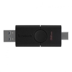 MEMORIE USB 3.2 | USB 3.2 Type-C KINGSTON 32 GB, clasica, carcasa plastic, negru, "DTDE/32GB" (timbru verde 0.03 lei)
