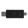MEMORIE USB 3.2 | USB 3.2 Type-C KINGSTON 32 GB, clasica, carcasa plastic, negru, "DTDE/32GB" (timbru verde 0.03 lei)