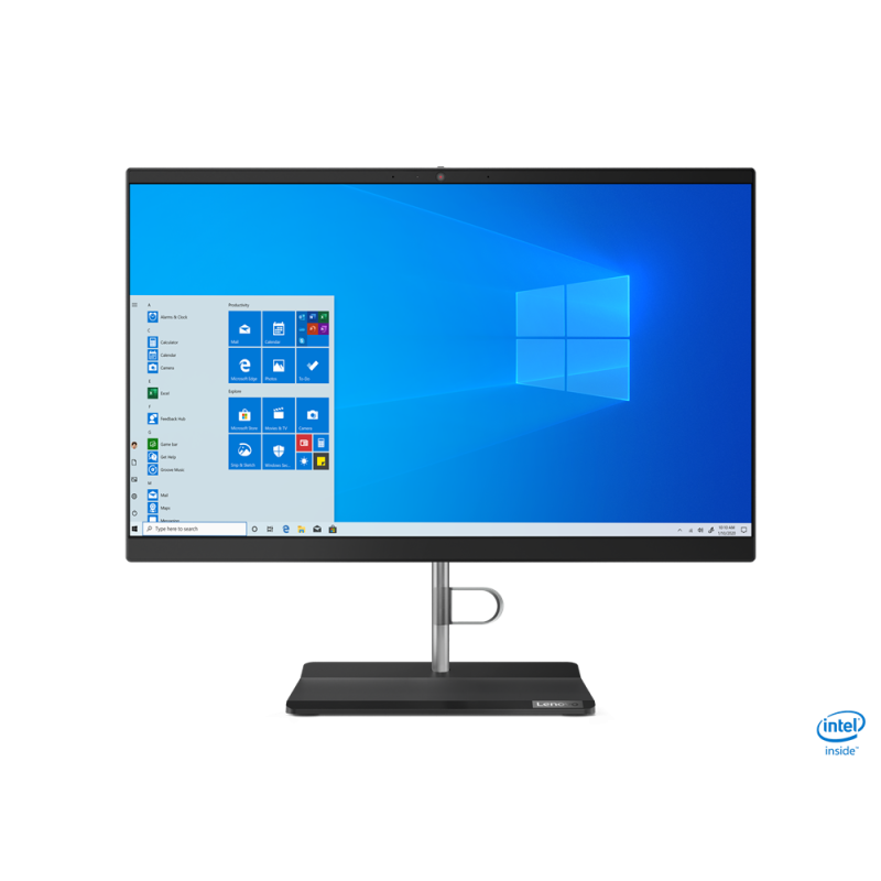 DESKTOP LENOVO, All-in-one, CPU i5-10400T, monitor 21.5 inch, Intel UHD Graphics 630, memorie 8GB, SSD 512GB, unitate optica,tas