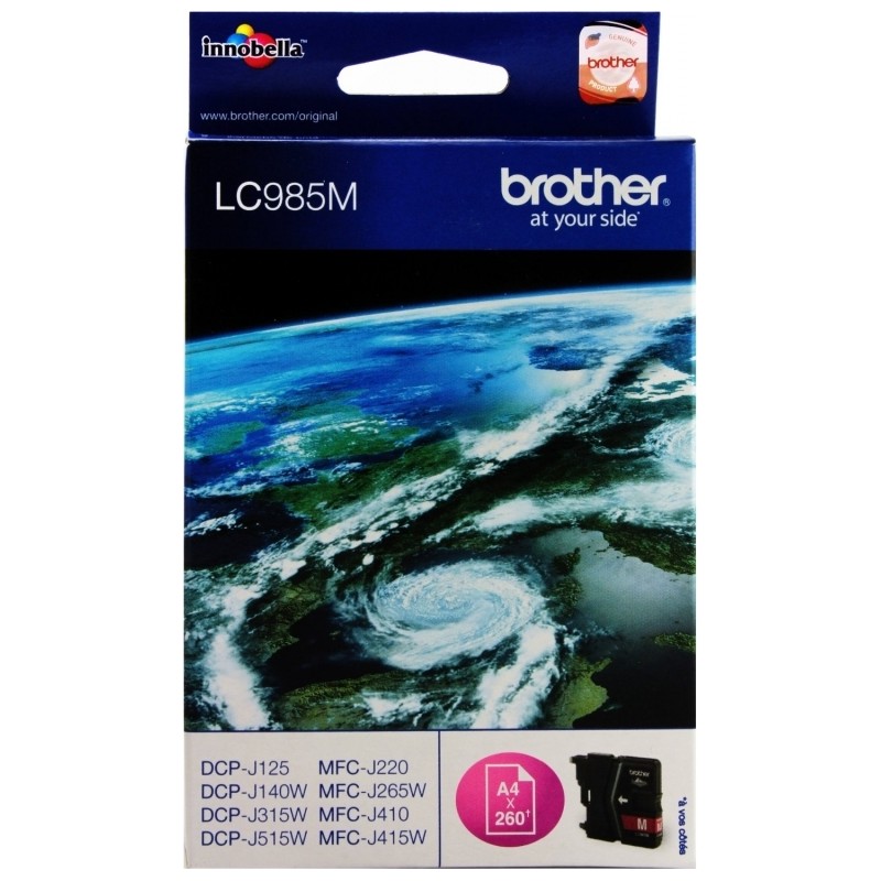 Cartus Cerneala Original Brother Magenta, LC985M, pentru DCP-145C|165C|195C|365C|375C|MFC-250C|290C|295CN, 260,, (timbru verde 0