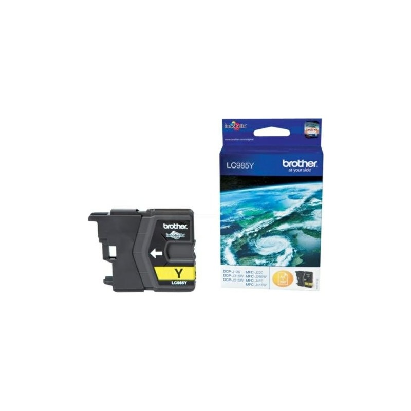 Cartus Cerneala Original Brother Yellow, LC985Y, pentru DCP-145C|165C|195C|365C|375C|MFC-250C|290C|295CN, 260,, (timbru verde 0.