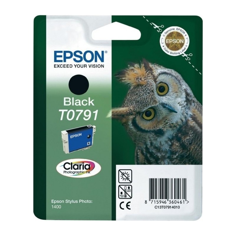 Cartus Cerneala Original Epson Black, T0791, pentru Stylus Photo 1400, , (timbru verde 0.15 lei),  "C13T07914010"