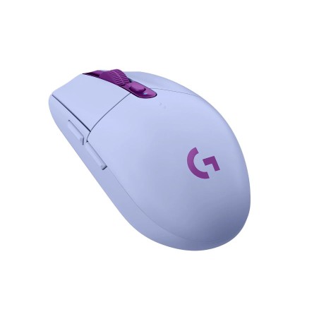 MOUSE LOGITECH, "G3054 Lightspeed", gaming, wireless, 2.4GHz, optic, 12000 dpi, butoane/scroll 6/1, buton selectare viteza, mov,