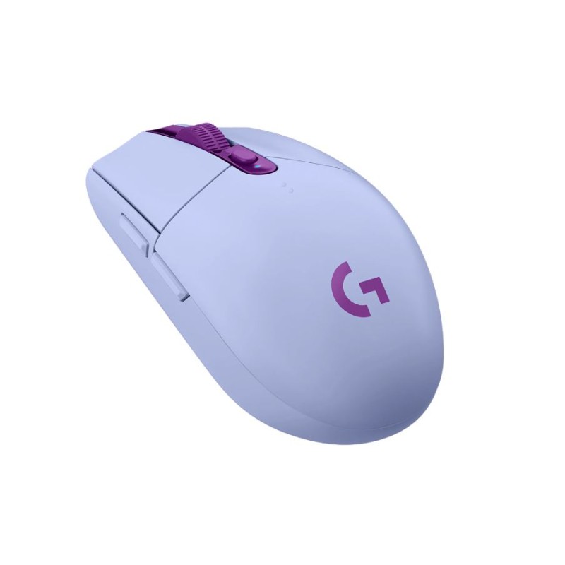 MOUSE LOGITECH, "G3054 Lightspeed", gaming, wireless, 2.4GHz, optic, 12000 dpi, butoane/scroll 6/1, buton selectare viteza, mov,