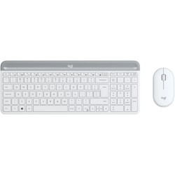 TASTATURA si Mouse LOGITECH, "Slim", wireless, 1000 dpi taste format standard (104-108 taste), mouse alb, 3/1 butoane, 104, "920