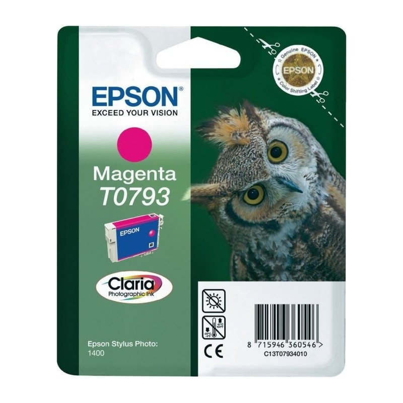 Cartus Cerneala Original Epson Light Magenta, T0793, pentru Stylus Photo 1400, , (timbru verde 0.15 lei),  "C13T07934010"