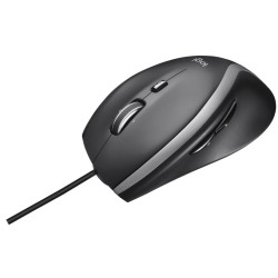 MOUSE LOGITECH, "M500s", PC sau NB, cu fir, USB, optic, 4000 dpi, butoane/scroll 6/1, buton selectare viteza, negru, "910-005784