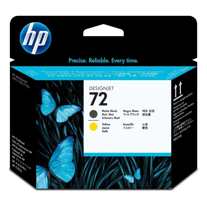 Cap Printare Original HP Matte Black/Yellow, nr.72, pentru DesignJet T1100|1120|1200|1300|2300|T610|620|770|790, , (timbru verde