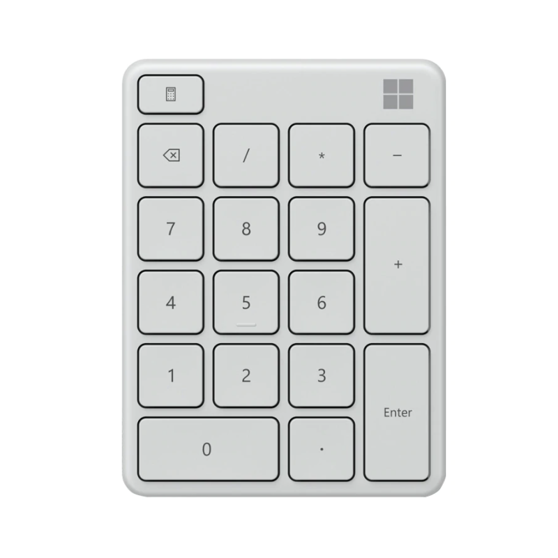 TASTATURA numerica  MICROSOFT, "Glacier", Bluetooth, 18 taste, alb, "23O-00025" (timbru verde 0.8 lei)