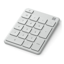 TASTATURA numerica  MICROSOFT, "Glacier", Bluetooth, 18 taste, alb, "23O-00025" (timbru verde 0.8 lei)