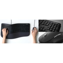 TASTATURA si Mouse MICROSOFT, cu fir, 15 butoane multimedia taste format standard (104-108 taste), mouse negru, 3/1 butoane, 104
