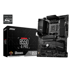 PLACA de BAZA MSI "B550-A PRO", skt AM4, ATX, AMD B550, 4 x DDR4, max. 128 GB, 6 x SATA, 2 x M.2, 7.1, "B550-A PRO"