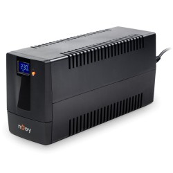 UPS Njoy "HORUS", Line int., mini Tower, AVR, Schuko x 2, display LCD, back-up 1 - 10 min. "PWUP-LI080H1-AZ01B" (timbru verde 11