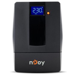 UPS Njoy "HORUS", Line int., mini Tower, AVR, Schuko x 2, display LCD, back-up 1 - 10 min. "PWUP-LI080H1-AZ01B" (timbru verde 11