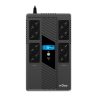 UPS Njoy "Token 800", Line int., brick, AVR, Schuko x 8, display LCD, back-up 1 - 10 min. "UPCSBLS680TTOAZ01B" (timbru verde 11 