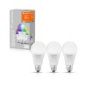SET 3 becuri smart LED Osram, soclu E27, putere 14W, forma clasic, lumina multicolora, alimentare 220 - 240 V, "0000040580754858