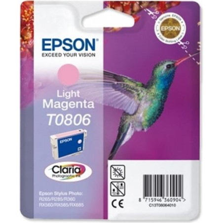 Cartus Cerneala Original Epson Light Magenta, T0806, pentru Stylus Photo R265|360|RX562,  , (timbru verde 0.15 lei), "C13T080640