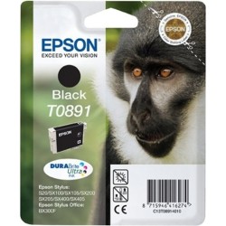 Cartus Cerneala Original Epson Black, T0891, pentru Stylus S20|SX100|SX105|SX200|SX205|SX400|SX405 Stylus Office BX300F,  , (tim