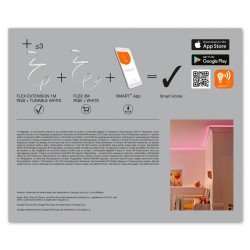 BANDA LED smart LED Osram, soclu integrat, putere 3.6W, forma banda, lumina multicolora, alimentare 220 - 240 V, "00000405807552