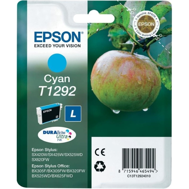 Cartus Cerneala Original Epson Cyan, T1292, pentru SX425W, , (timbru verde 0.15 lei),  "C13T12924011"