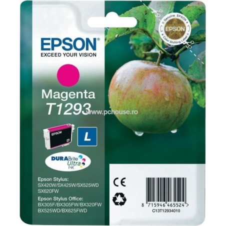 Cartus Cerneala Original Epson Magenta, T1293, pentru SX425W, , (timbru verde 0.15 lei),  "C13T12934011"