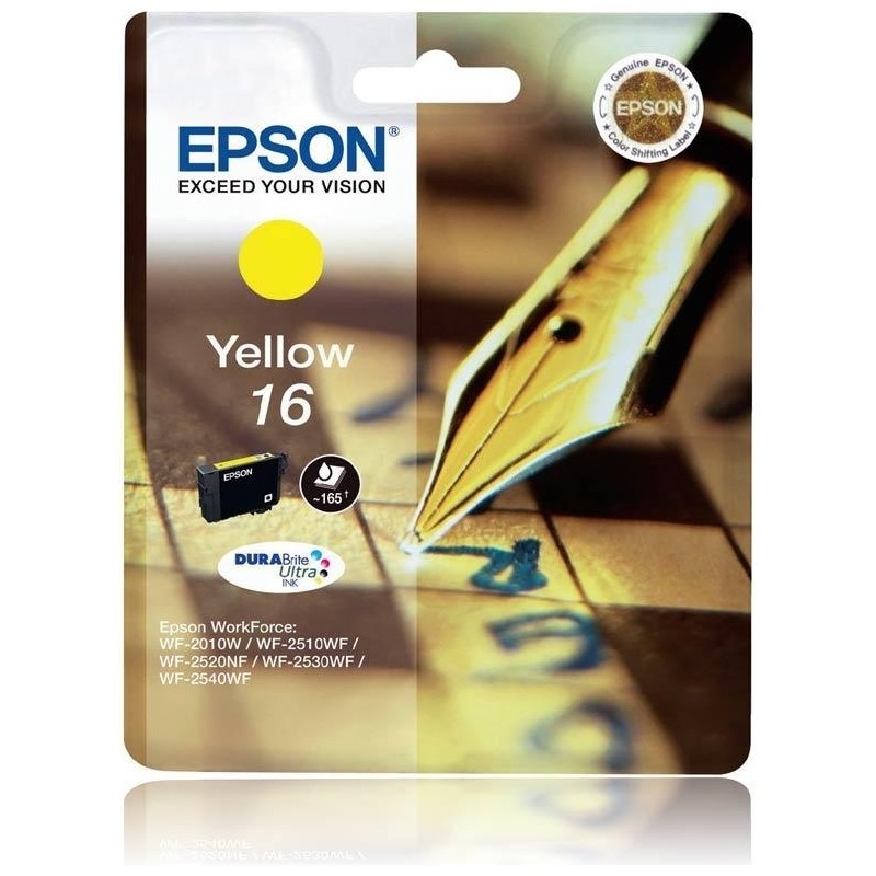 Cartus Cerneala Original Epson Yellow, T1624, pentru WF2540, , (timbru verde 0.15 lei),  "C13T16244010"