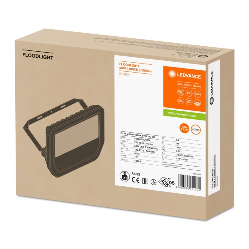 PROIECTOR OSRAM, LED, soclu integrat, putere 50 W, tip lumina alb rece, 6000 lumeni, alimentare 220 - 230 V, "000004058075421264