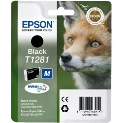 Cartus Cerneala Original Epson Black, T1281, pentru S22|SX125, , (timbru verde 0.15 lei),  "C13T12814011"