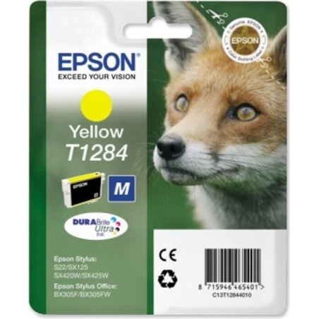 Cartus Cerneala Original Epson Yellow, T1284, pentru S22|SX125, , (timbru verde 0.15 lei),  "C13T12844011"