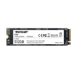 SSD PATRIOT, P300, 512 GB, M.2, PCIe Gen3.0 x4, 3D TLC Nand, R/W: 1700/1200 MB/s, "P300P512GM28"