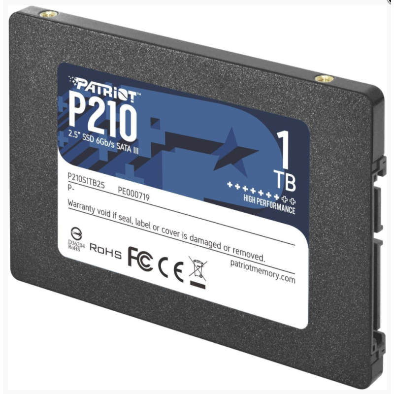 SSD PATRIOT, P210, 1TB, 2.5 inch, S-ATA 3, R/W: 520 MB/s/430 MB/s MB/s, "P210S1TB25"