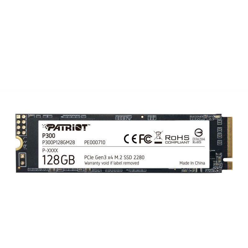 SSD PATRIOT, P300, 128GB, M.2, PCIe Gen3.0 x4, 3D TLC Nand, R/W: 1600 MB/s/600 MB/s MB/s, "P300P128GM28"