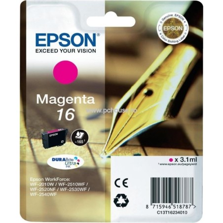 Cartus Cerneala Original Epson Magenta, T1623, pentru WF2540, , (timbru verde 0.15 lei),  "C13T16234010"