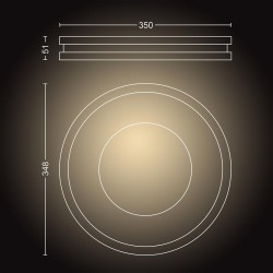 PLAFONIERA smart PHILIPS, LED, soclu integrat, putere 27 W, tip lumina alb, 2400 lumeni, alimentare 220 - 230 V, "00000871869617