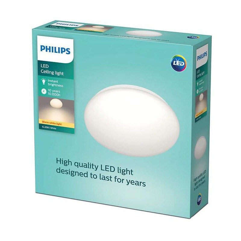 PLAFONIERA PHILIPS, LED, soclu integrat, putere 6 W, tip lumina alb calda, 475 lumeni, alimentare 220 - 230 V, "0000087186996962