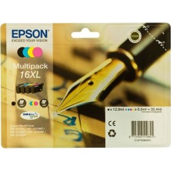 Cartus Cerneala Original Epson CMYK, T1636, pentru WF2540, , (timbru verde 0.15 lei),  "C13T16364010"