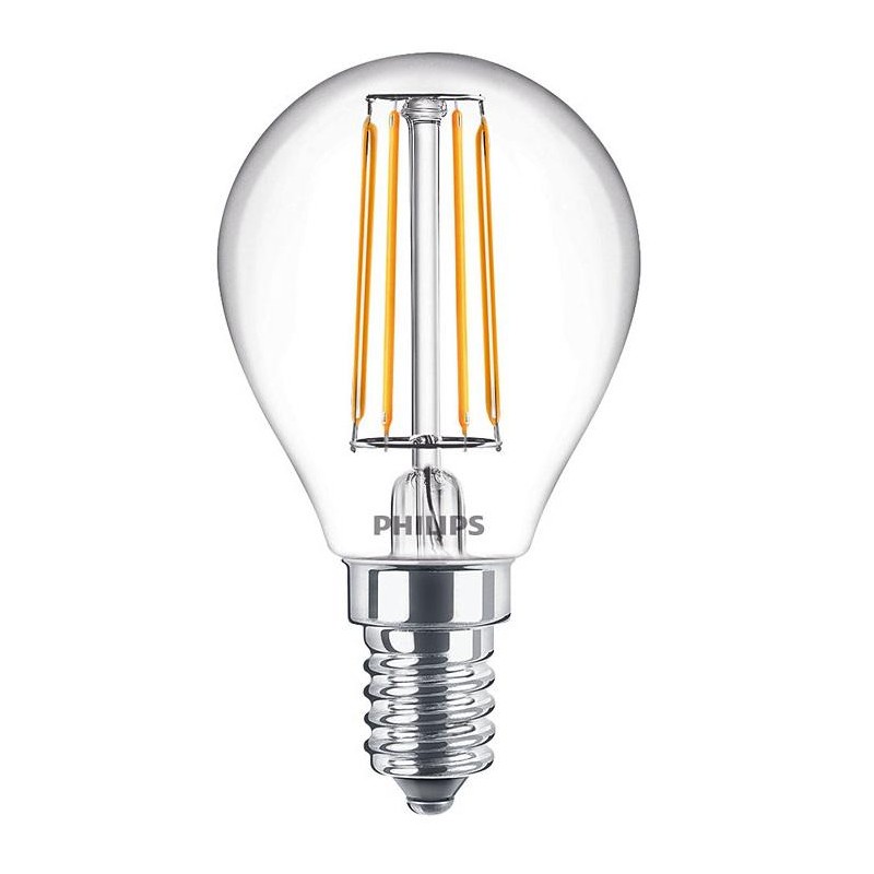 BEC LED Philips, soclu E14, putere 4.3W, forma clasic, lumina alb calda, alimentare 220 - 240 V, "000008718699763152" (timbru ve