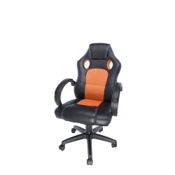SCAUN GAMING SPACER imitatie piele & material textil, black & orange, greutate max. 120kg, dimensiuni 59*70*106~114cm "SPCH-CHAM