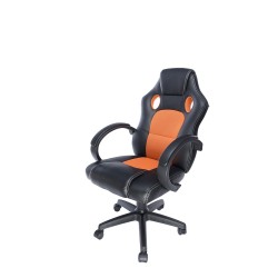 SCAUN GAMING SPACER imitatie piele & material textil, black & orange, greutate max. 120kg, dimensiuni 59*70*106~114cm "SPCH-CHAM