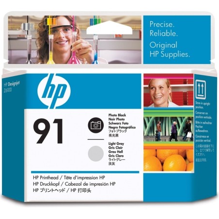 Cap Printare Original HP Photo Black/Light Grey, nr.91, pentru DesignJet Z6100, , (timbru verde 0.15 lei), "C9463A"
