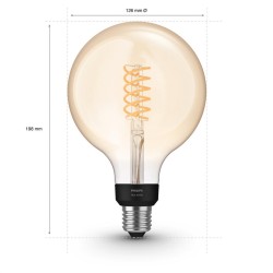 BEC smart LED Philips, soclu E27, putere 7W, forma sferic, lumina alb calda, alimentare 220 - 240 V, "000008719514279131" (timbr