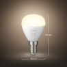 SET 2 becuri smart LED Philips, soclu E14, putere 5.7W, forma clasic, lumina alb, alimentare 220 - 240 V, "000008719514266902" (