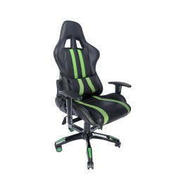 SCAUN GAMING SPACER imitatie piele, black & green, brate ajustabile, greutate max. 120kg, dimensiuni 69.5*77.5*126~132cm "SPCH-T