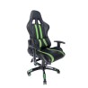SCAUN GAMING SPACER imitatie piele, black & green, brate ajustabile, greutate max. 120kg, dimensiuni 69.5*77.5*126~132cm "SPCH-T