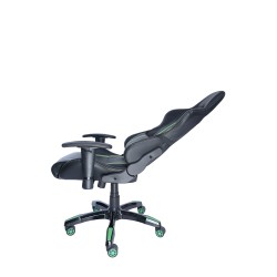 SCAUN GAMING SPACER imitatie piele, black & green, brate ajustabile, greutate max. 120kg, dimensiuni 69.5*77.5*126~132cm "SPCH-T