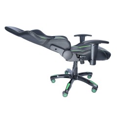SCAUN GAMING SPACER imitatie piele, black & green, brate ajustabile, greutate max. 120kg, dimensiuni 69.5*77.5*126~132cm "SPCH-T