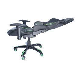SCAUN GAMING SPACER imitatie piele, black & green, brate ajustabile, greutate max. 120kg, dimensiuni 69.5*77.5*126~132cm "SPCH-T