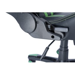 SCAUN GAMING SPACER imitatie piele, black & green, brate ajustabile, greutate max. 120kg, dimensiuni 69.5*77.5*126~132cm "SPCH-T